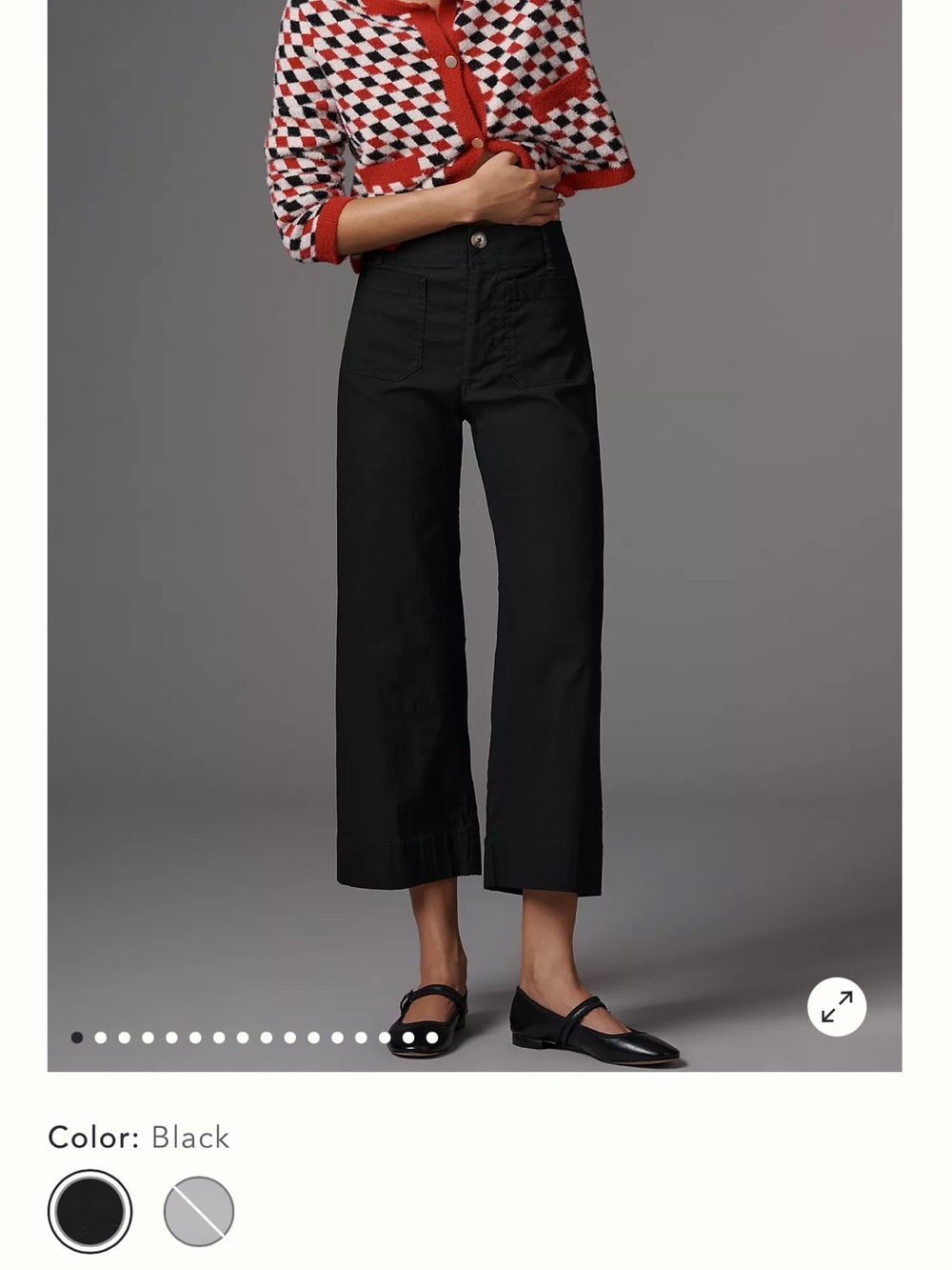 Anthropologie Maeve Black Culotte Pants
